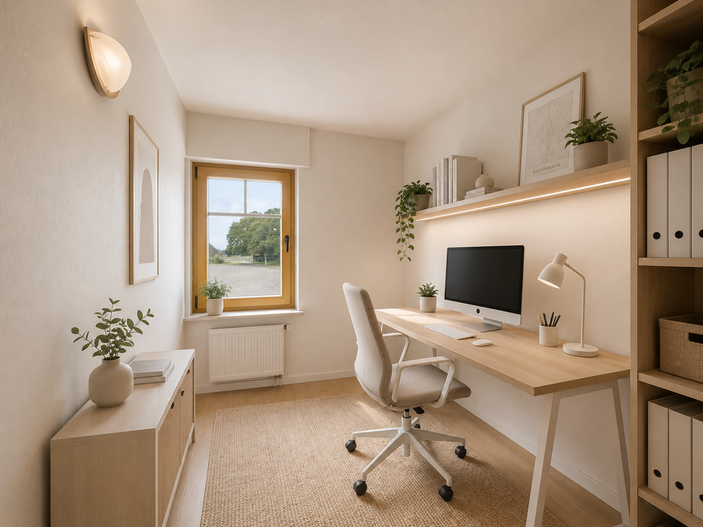 Abstellraum als Homeoffice mit KI eingerichtet2