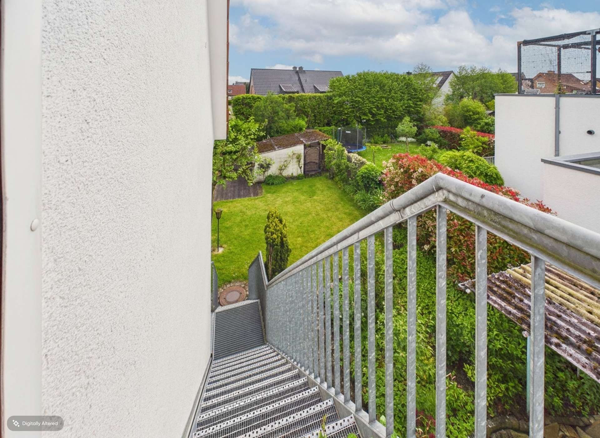 Treppe zum Gartenanteil
