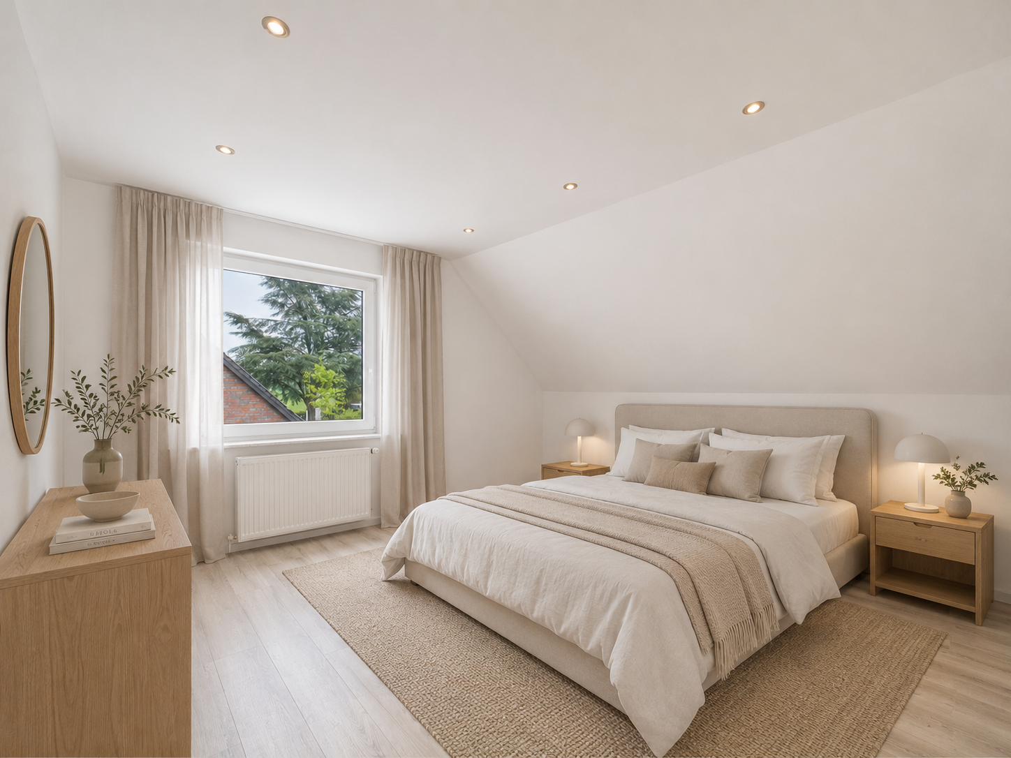 Schlafzimmer mit KI eingerichtet