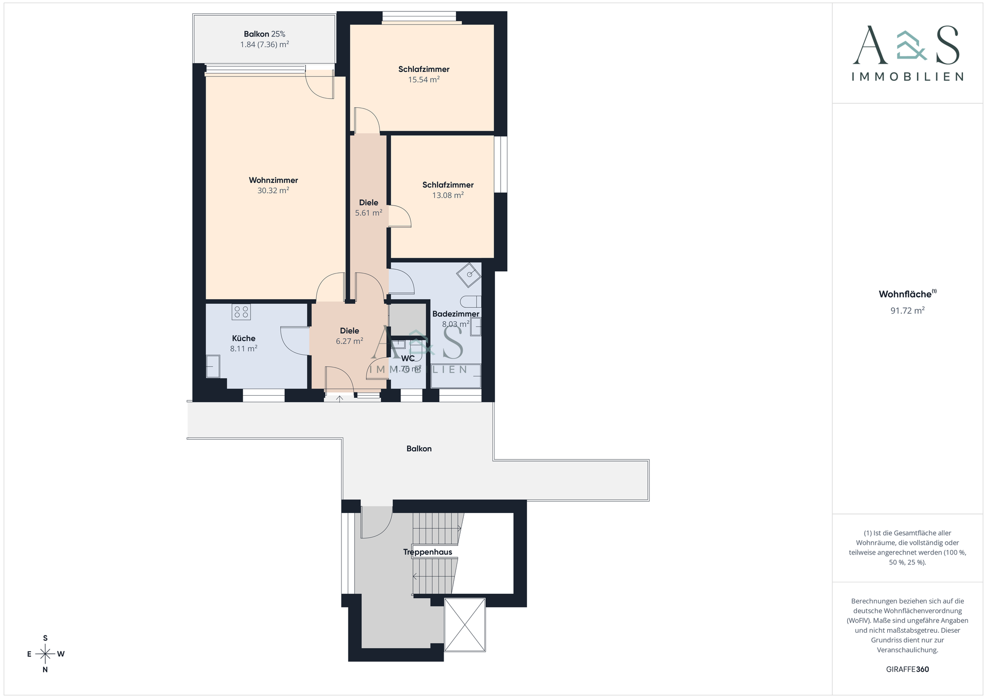 Grundriss der Wohnung