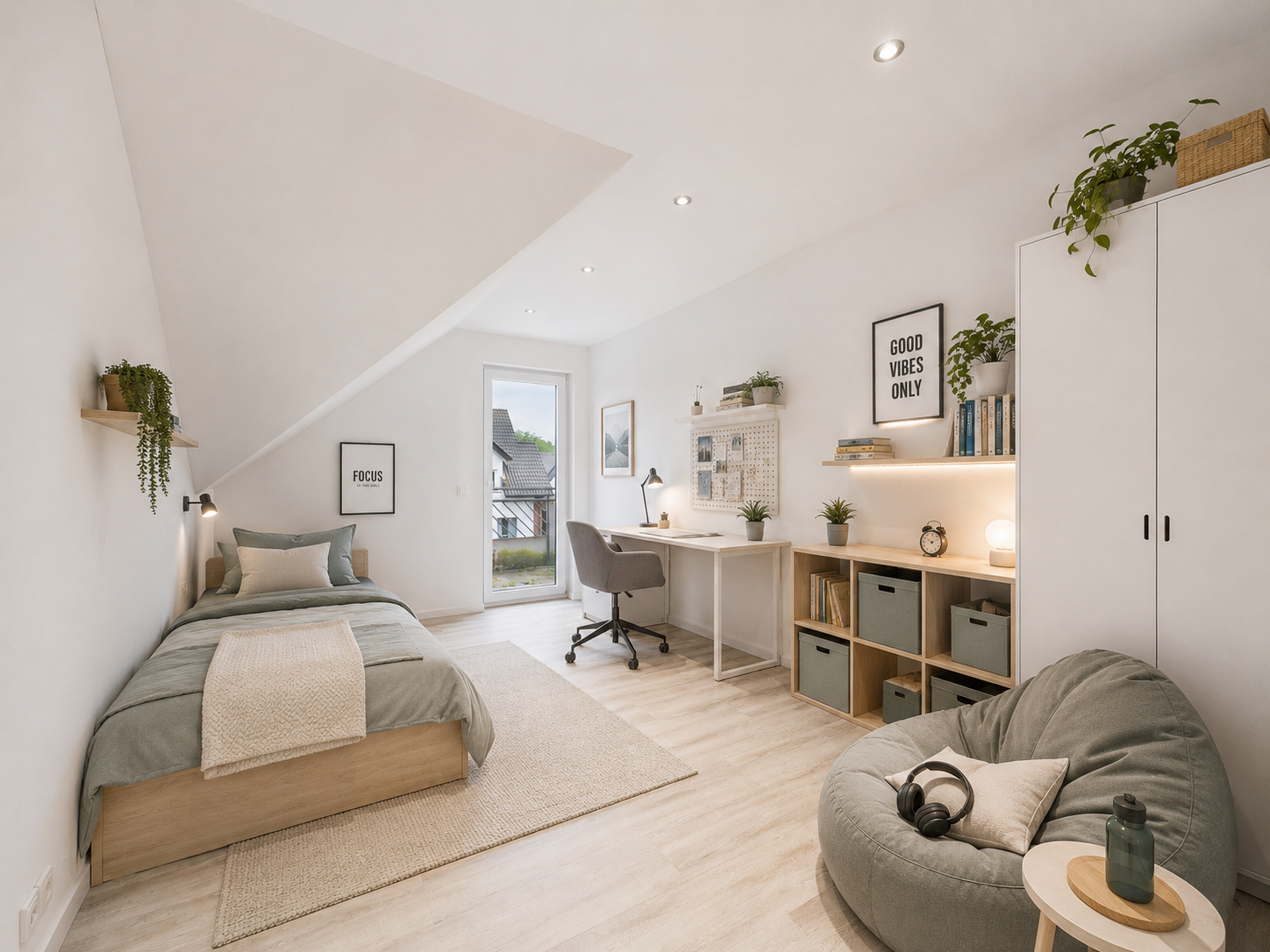 Jugendzimmer mit KI eingerichtet