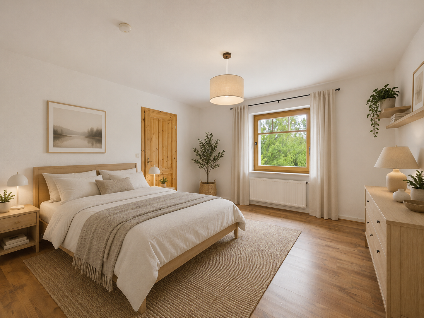 Schafzimmer mit KI eingerichtet