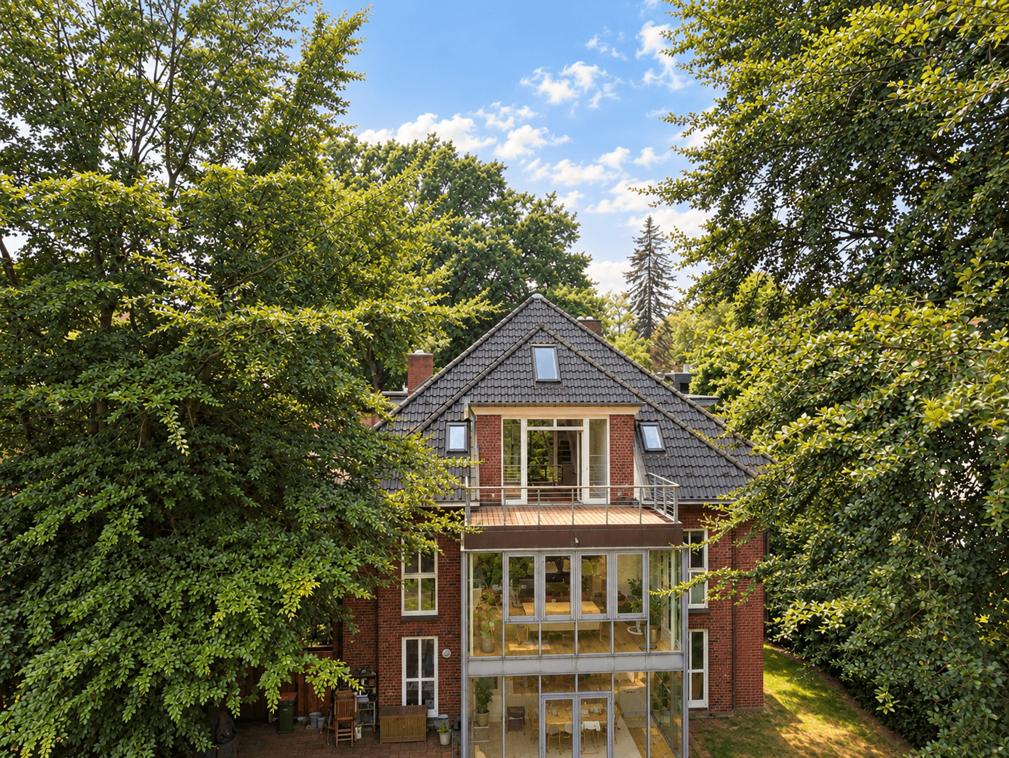 Hausansicht Garten