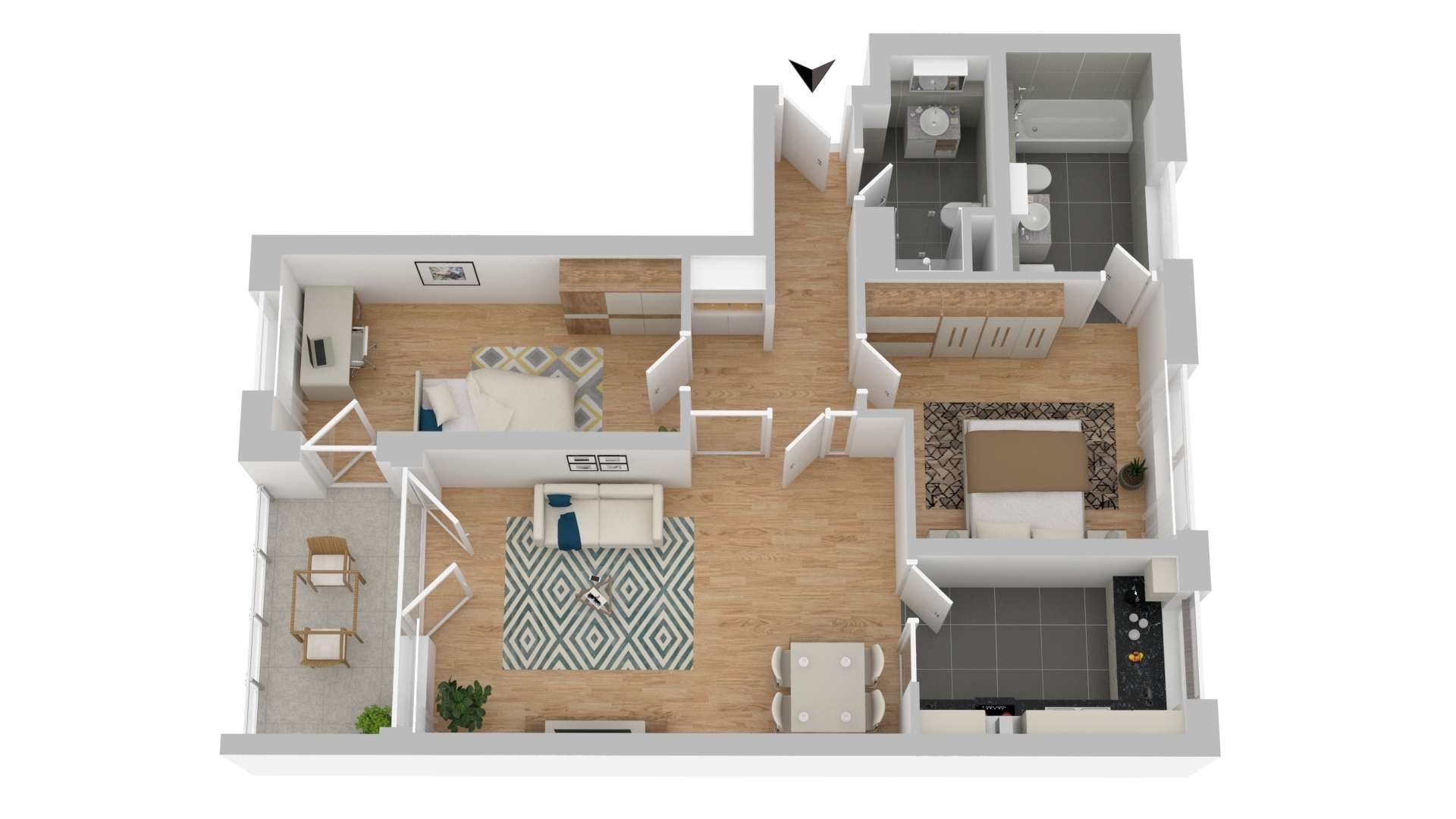 MÜLHEIM: HOCHWERTIGE 3-ZIMMERWOHNUNG IN DIREKTER RHEINLAGE +BALKON +PARKETT +KÜCHE - Photo 1