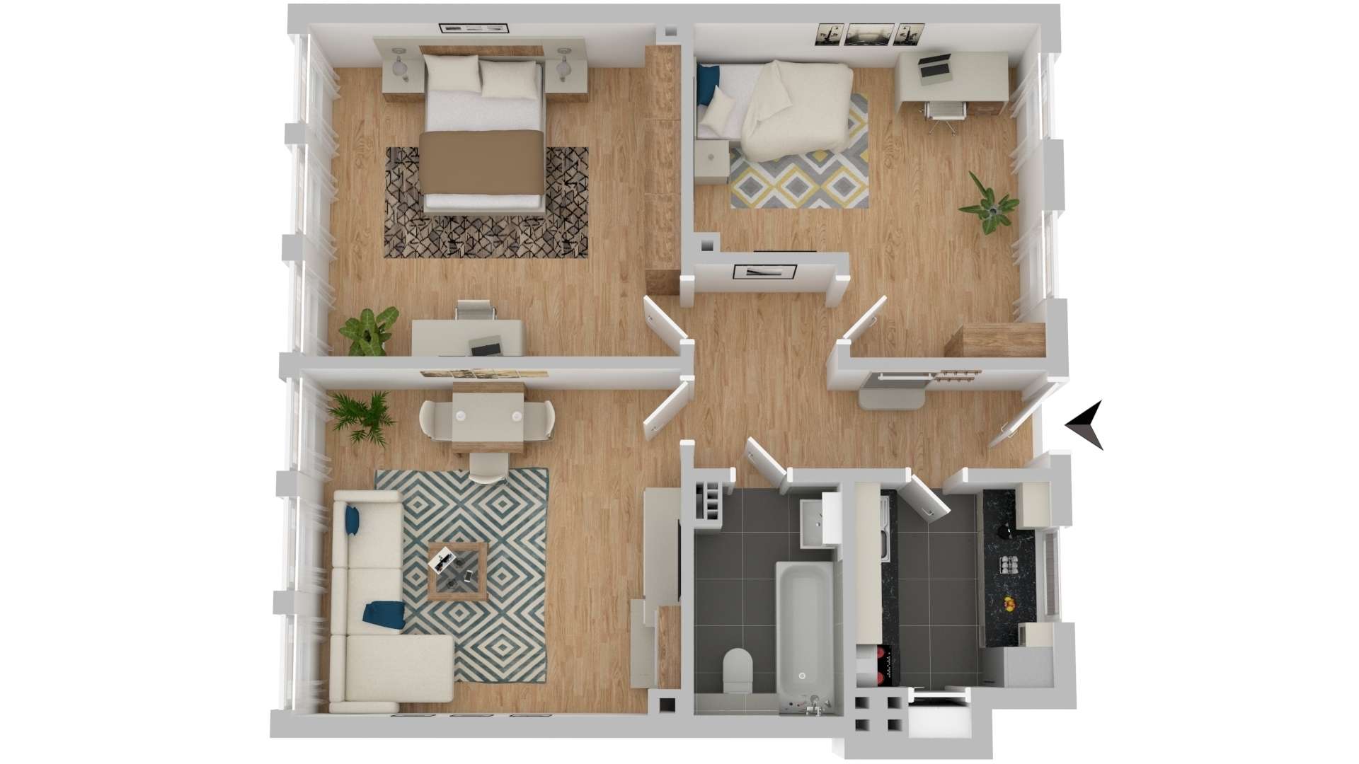 1KM ZUR KÖ! MODERNISIERTE 3-ZIMMERWOHNUNG IN ZENTRALER LAGE +RENOVIERT +NEUER FUßBODEN - Foto 2