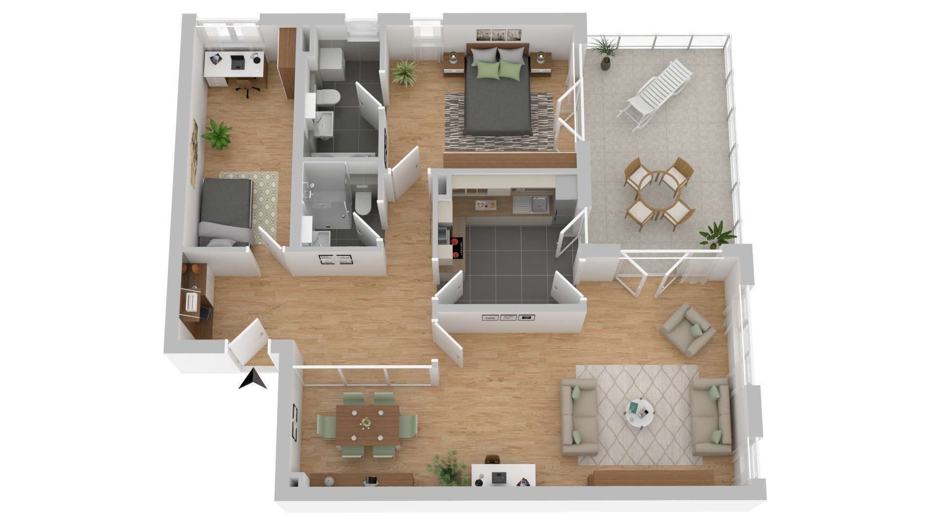 1. MONAT MIETFREI! BAD GODESBERG - TERRASSENWOHNUNG MIT 2 BÄDERN IN IDYLLISCHER VILLENKOLONIE - Foto 4