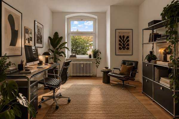Study, virtually furnished (AI)