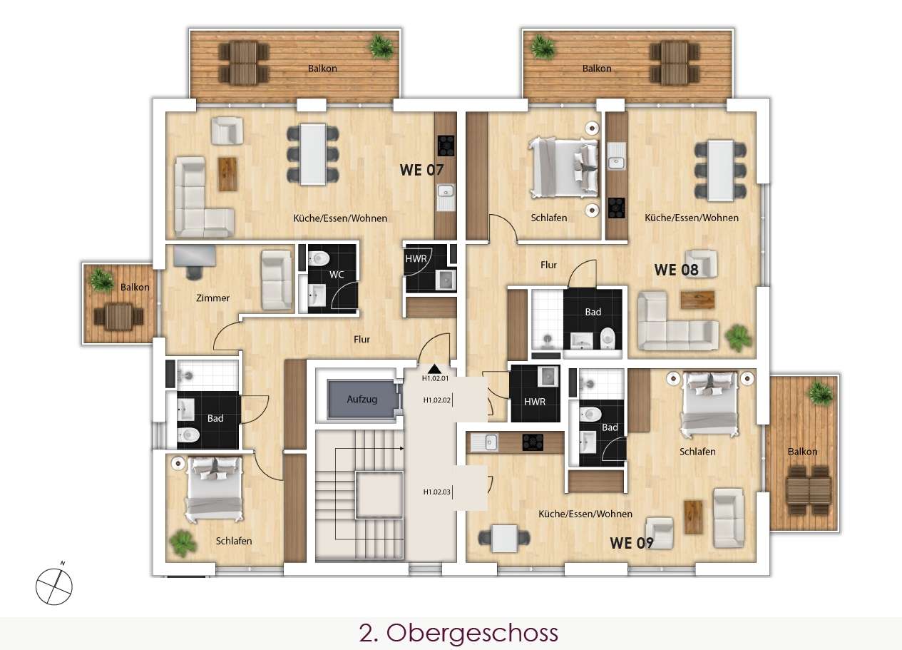 Geschoßplan 2. OG = DG
