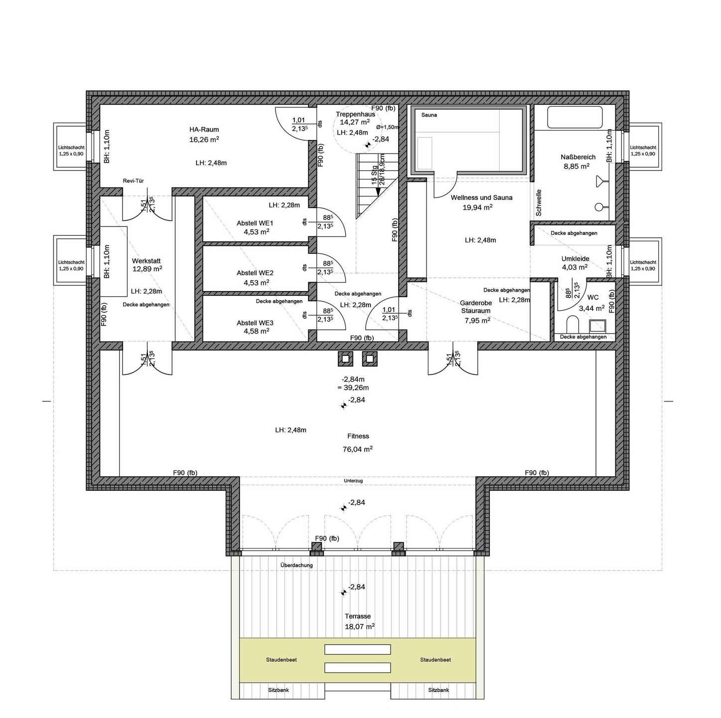 Extract from the building permit plans - basement