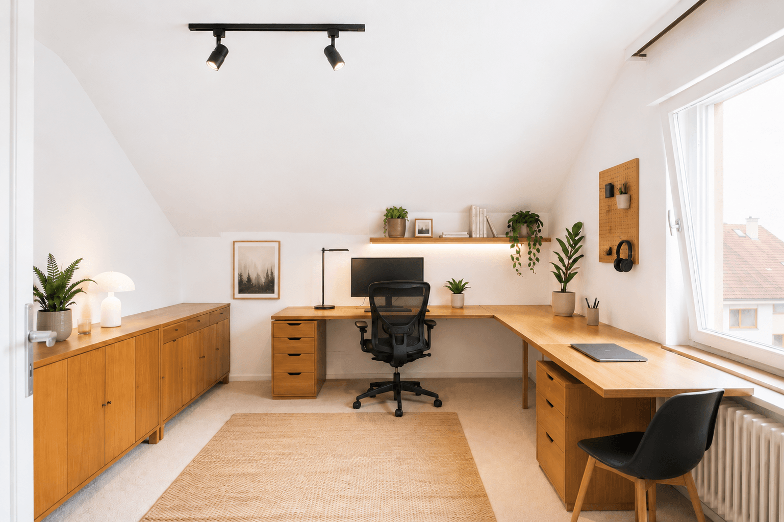 Schlafzimmer oder Büro DG Einrichtungsbeispiel