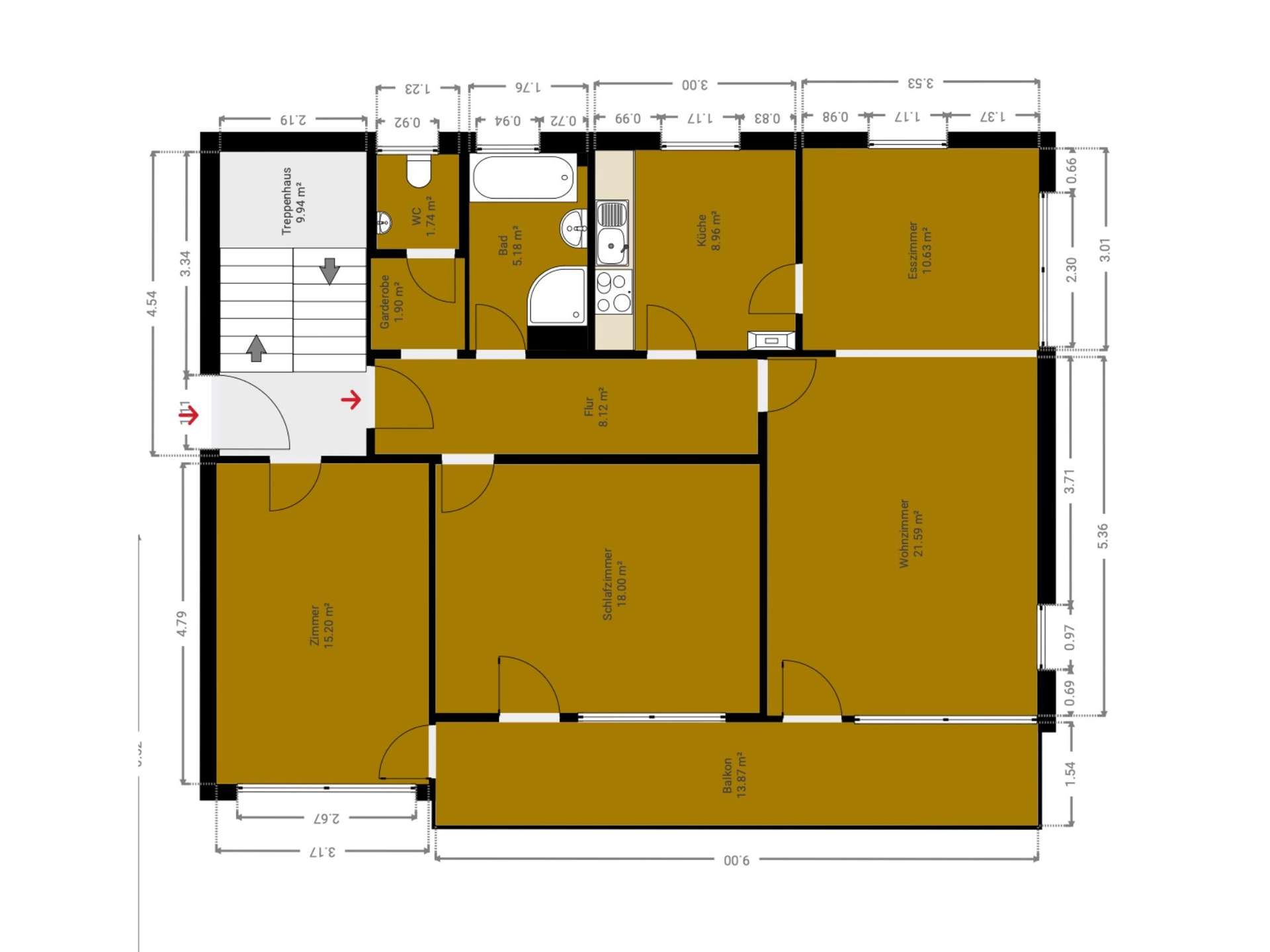 Grundriss Wohnung EG