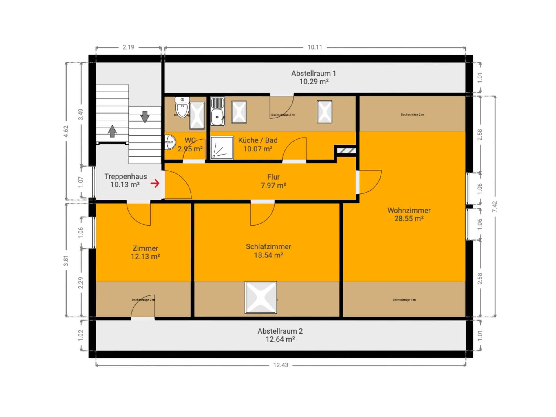 Grundriss Wohnung DG