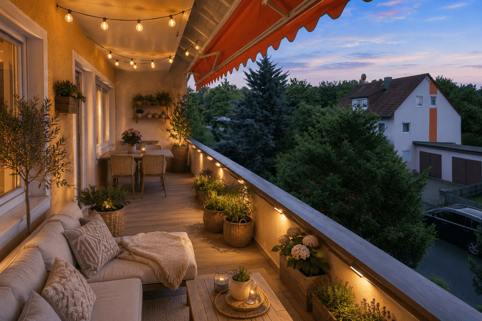 Balkon Einrichtungsbeispiel