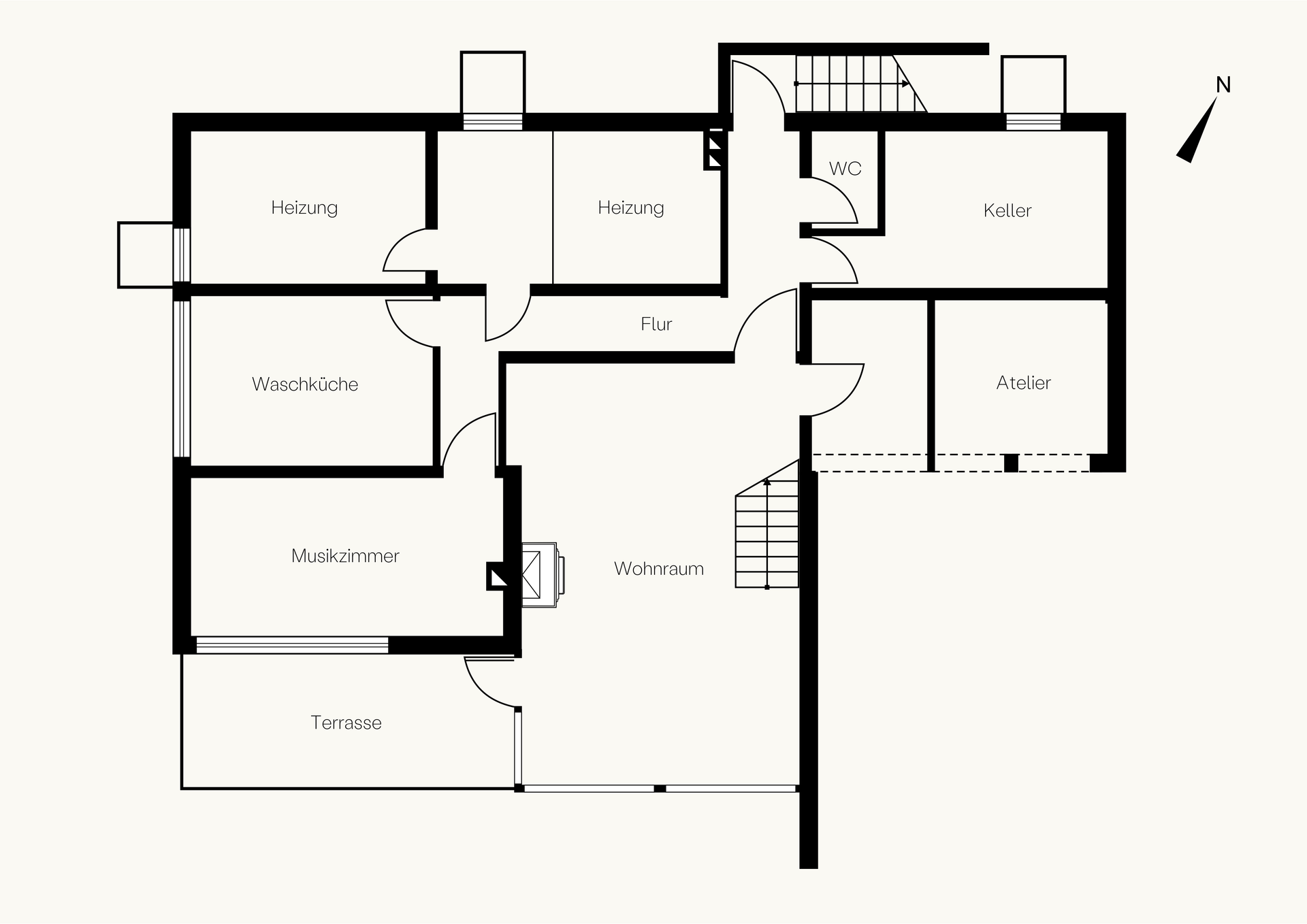 Architekten-Bungalow in fantastischer Lage in Weßling