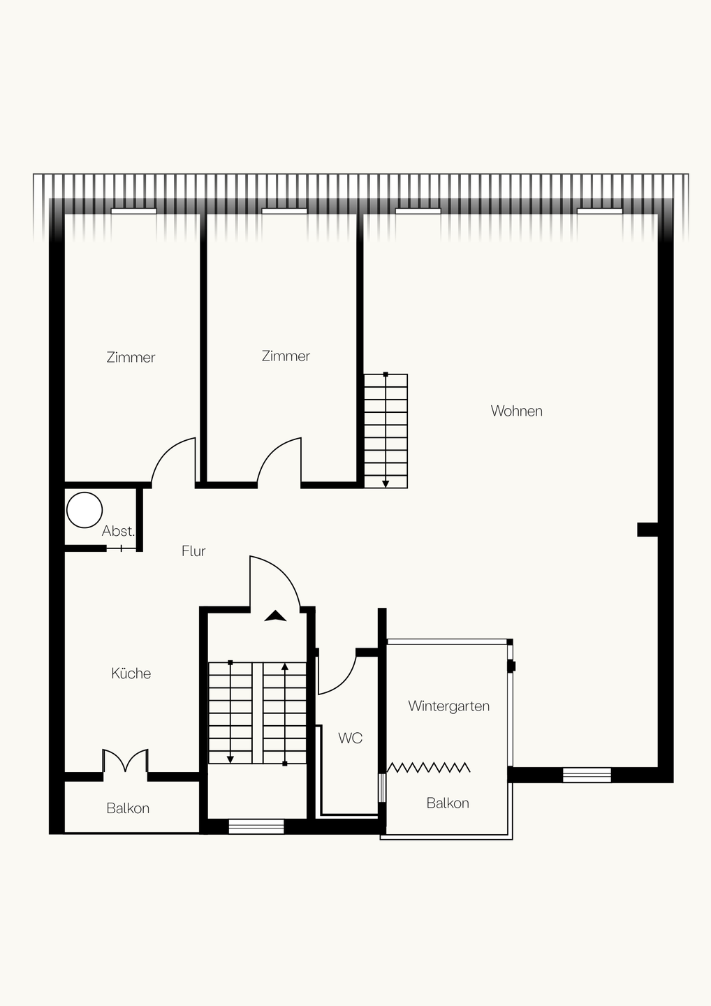Maisonette mit Galerie und offenem Dachstuhl in Ludwigshafen
