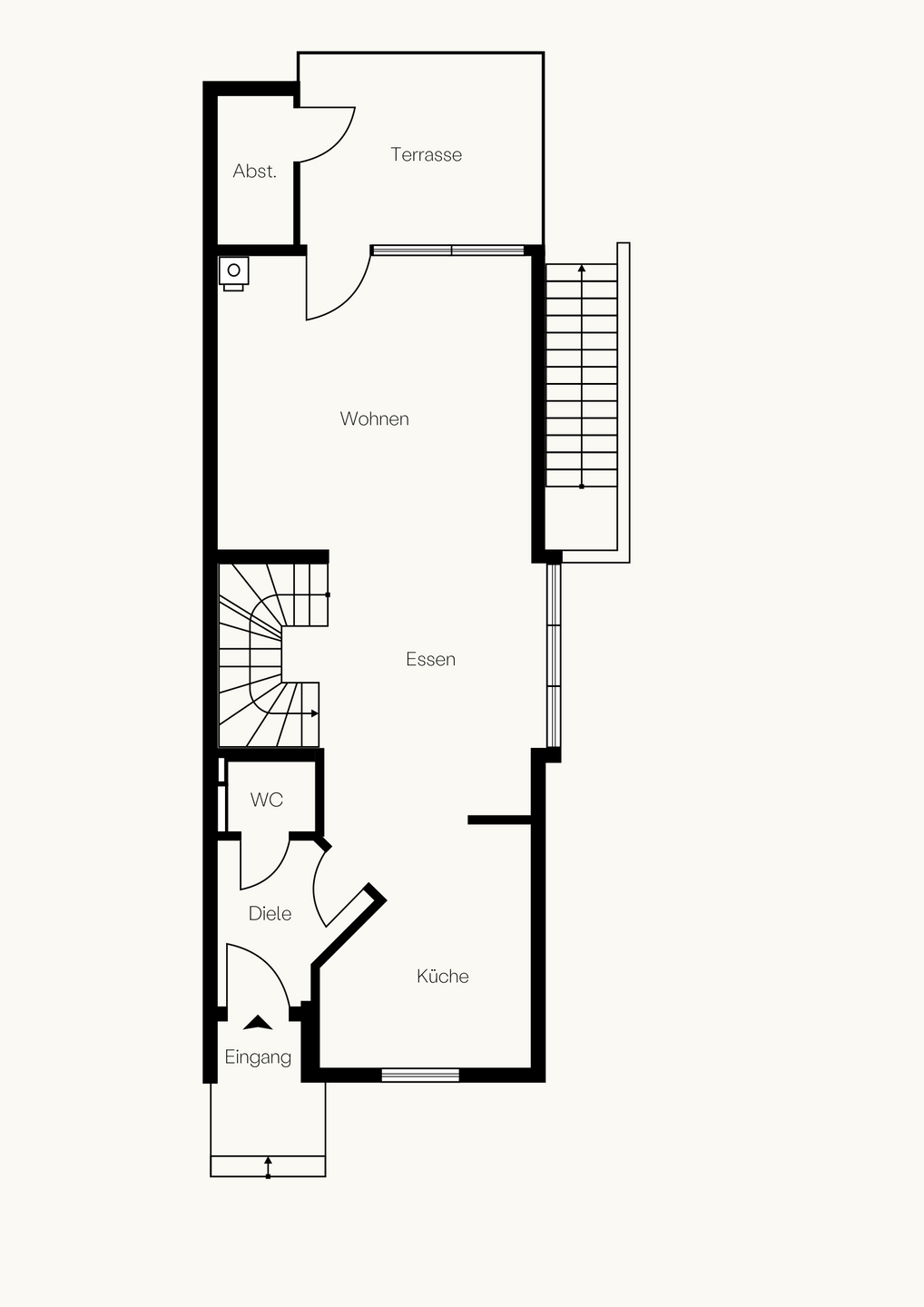 Viel Licht, Dachterrasse und das Feld direkt vor der Tür