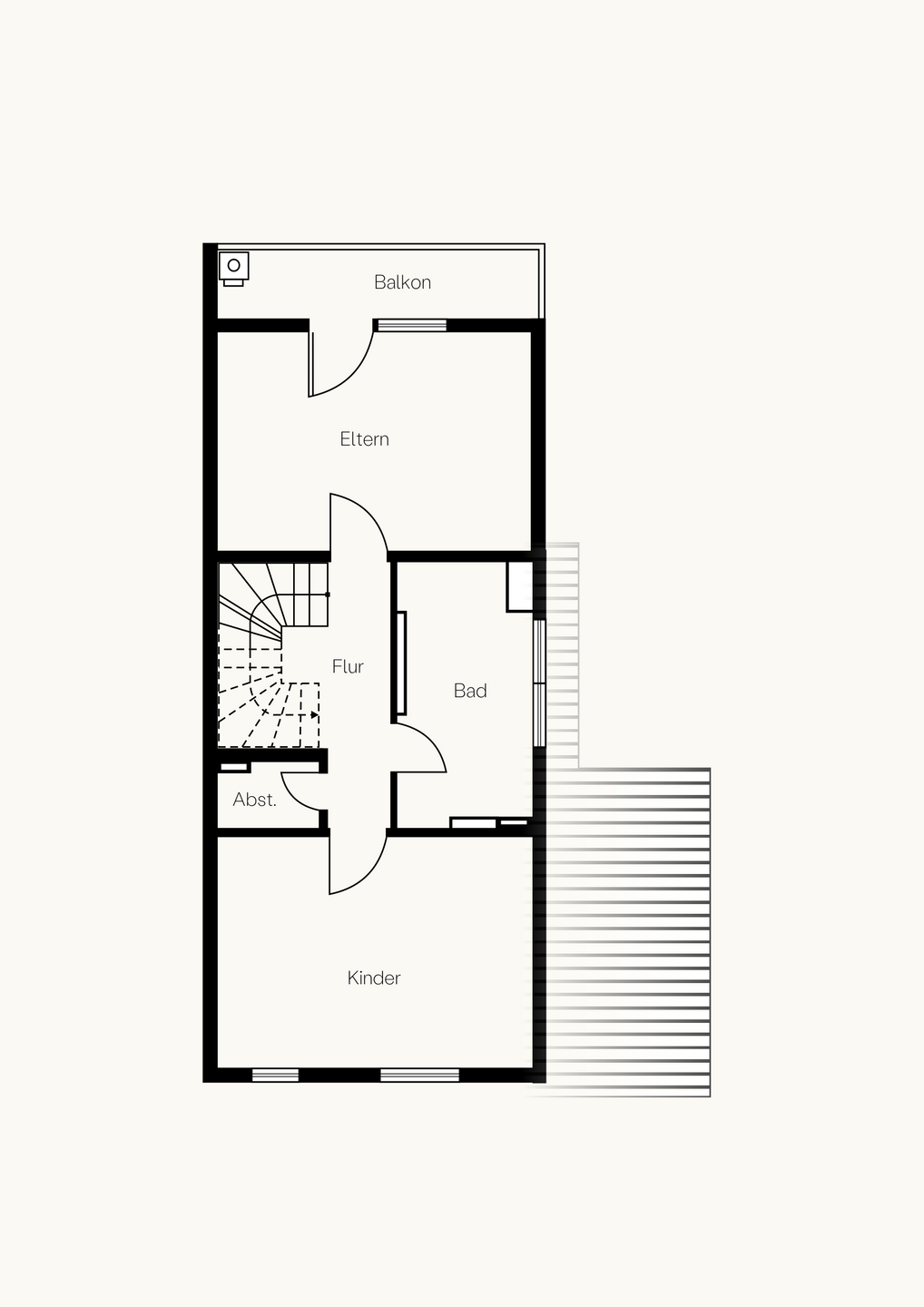Viel Licht, Dachterrasse und das Feld direkt vor der Tür