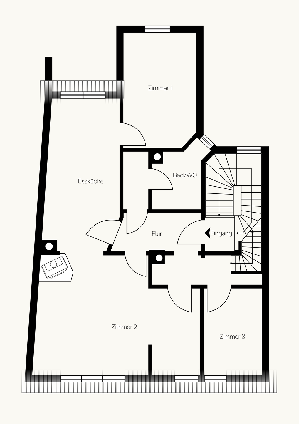 Maisonnette mit Dachterrasse in Neuenheim