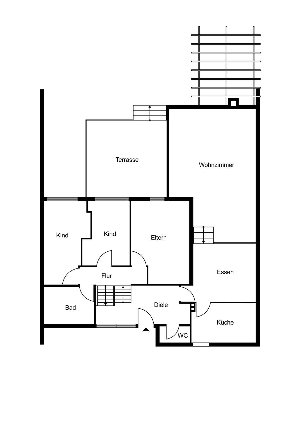 Renovierungsbedürftiger Atrium-Bungalow mit Garten in Handschuhsheim