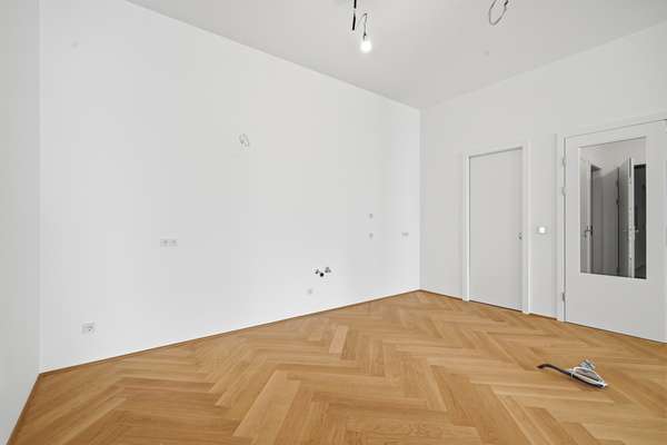 Wohnungsbeispiel – Küchenbereich mit Anschlüssen