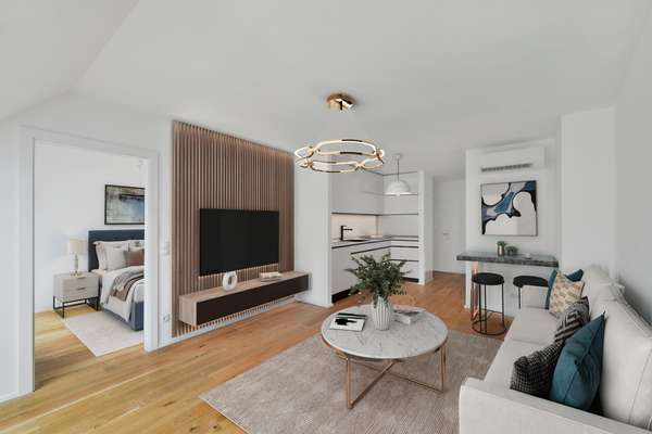 Wohnraum – virtuell möblierte Referenzwohnung