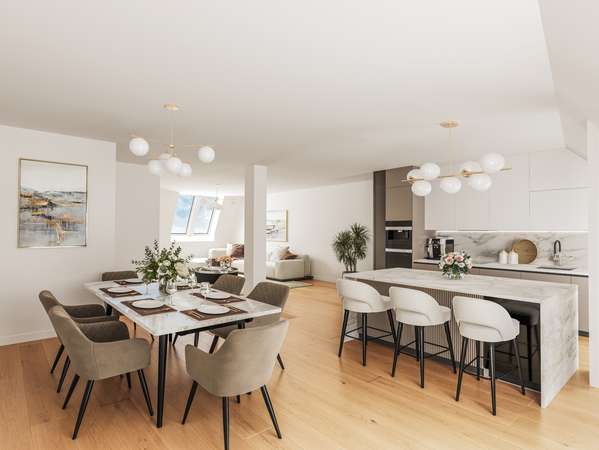 Küche und Esszimmer