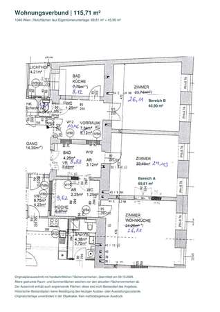 Bestandsplan – 115,71 m²