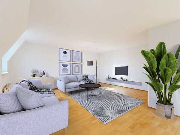 Wohnzimmer möbliert