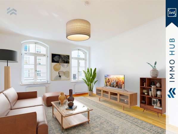 Wohnzimmer (mit Möbeln) – Bild 1