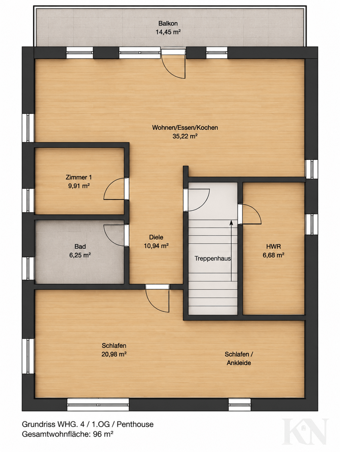 Grundriss Wohnung 4