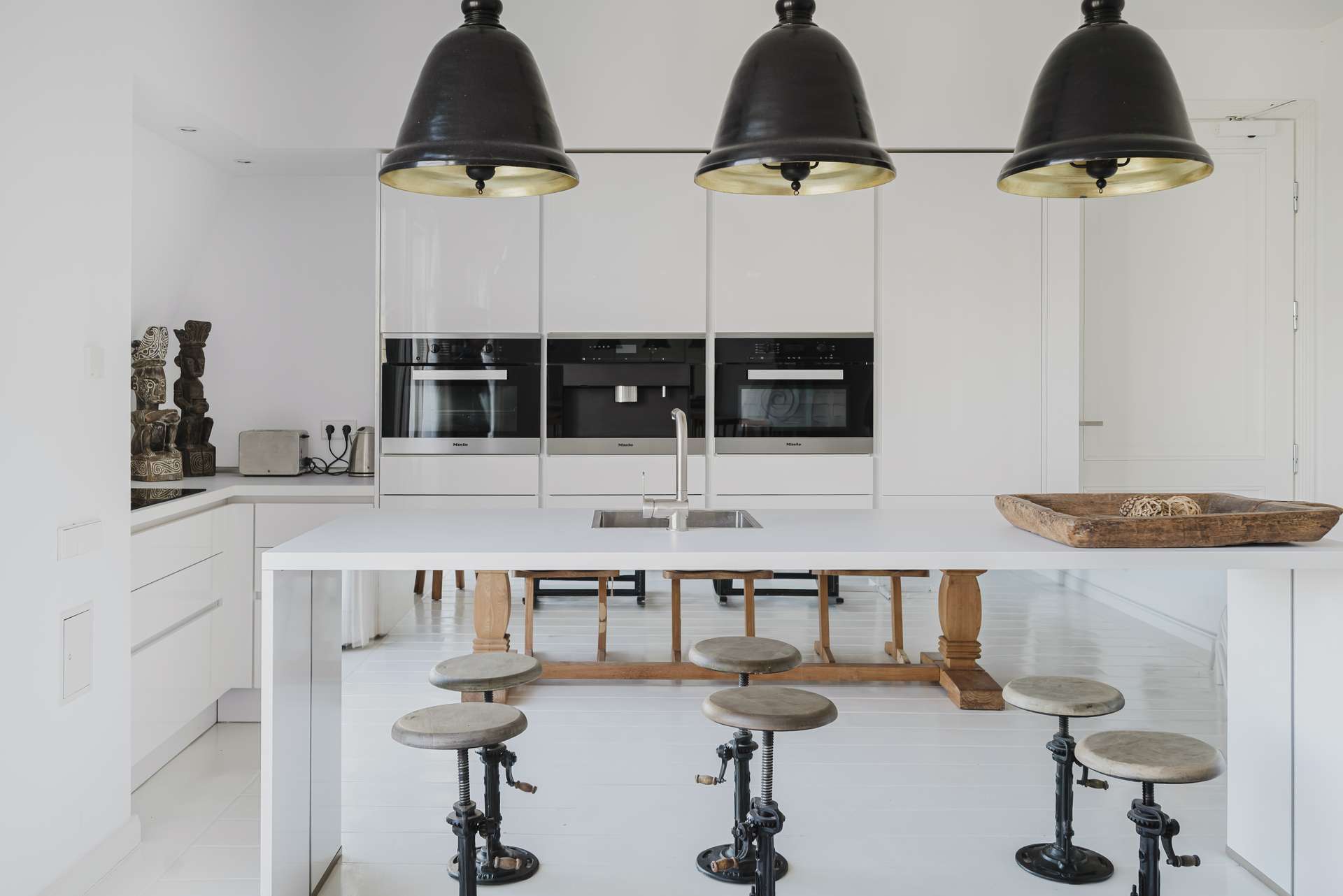 Offene Wohnku00fcche mit Tresen 