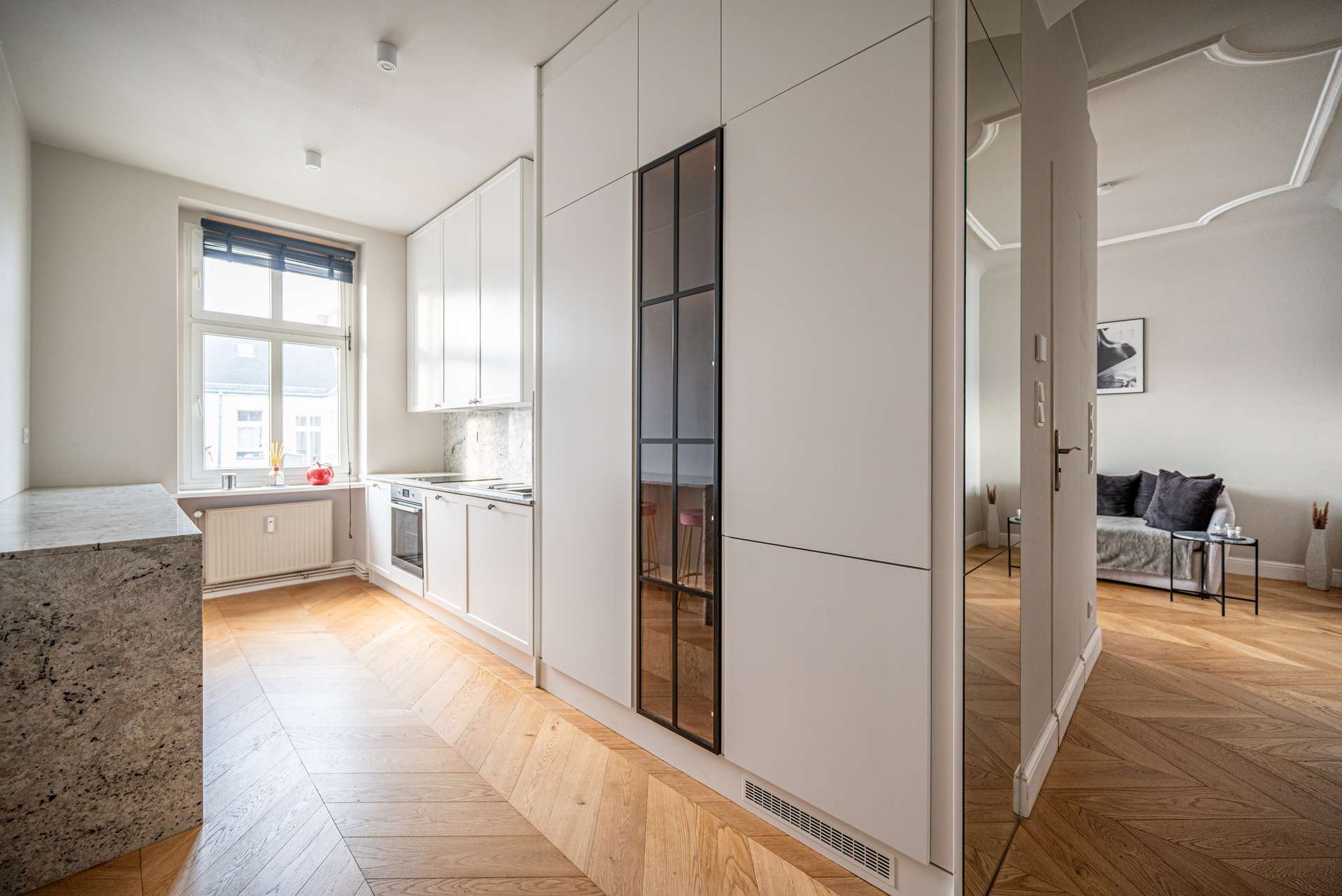 Offene Ku00fcche mit Tresen