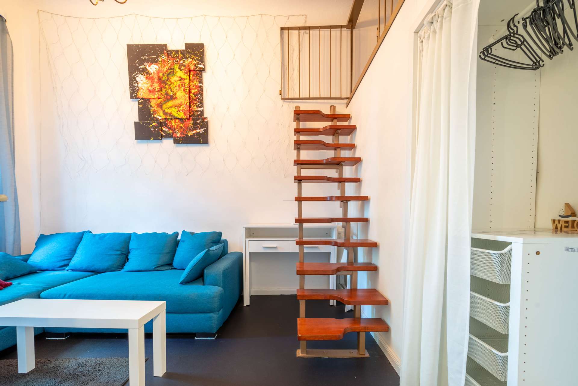 Schlafzimmer mit Hochbett