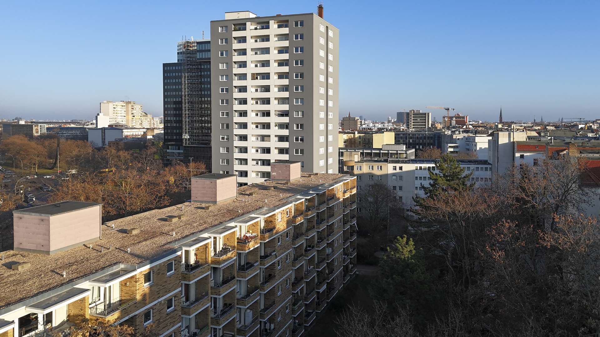 Blick auf die Wohnanlage