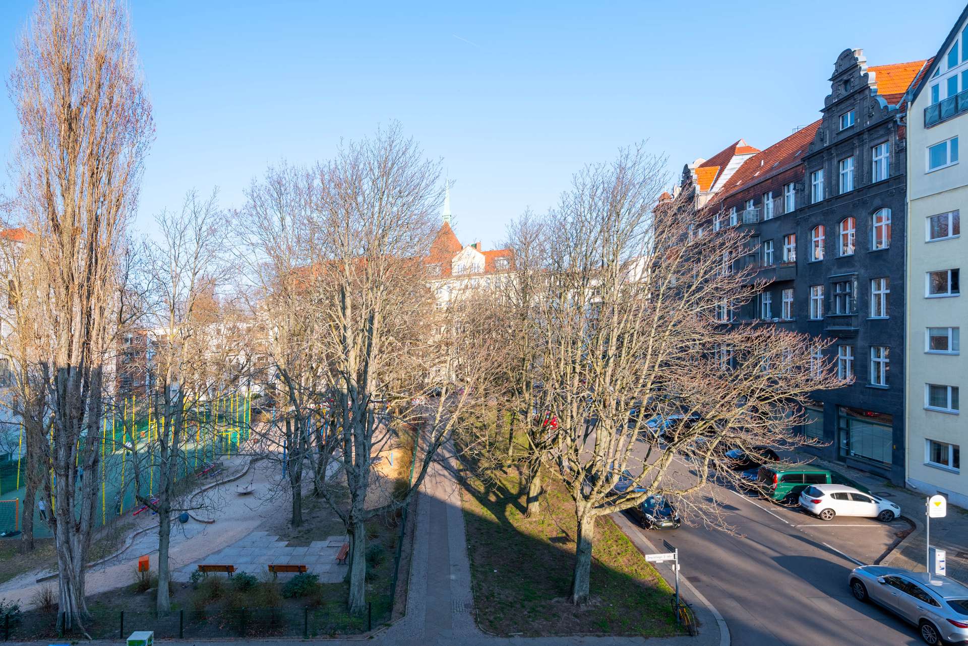 Blick zum Spielplatz