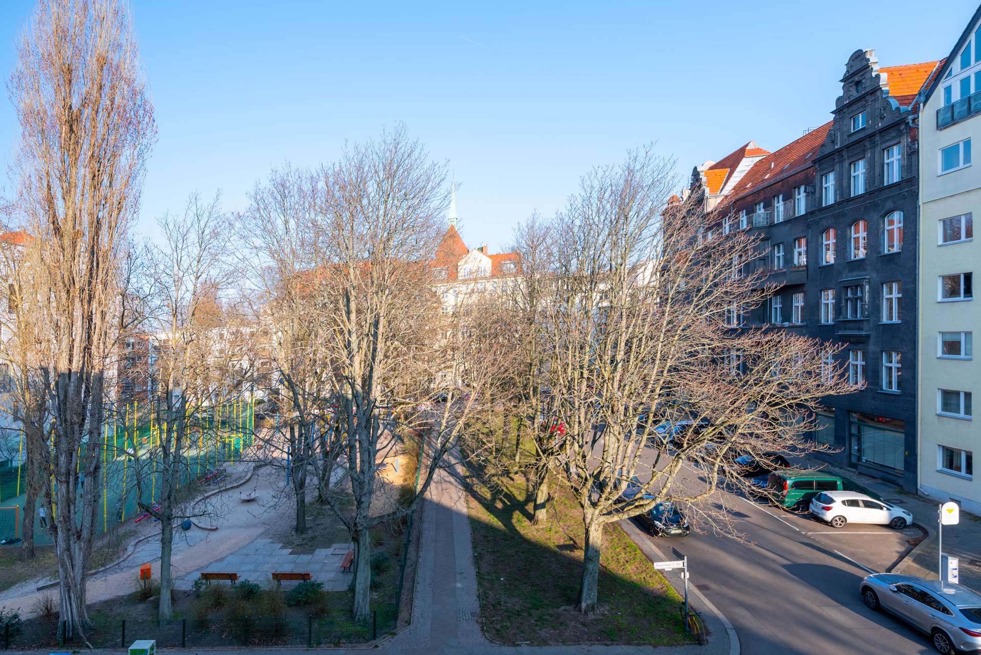 Blick zum Spielplatz