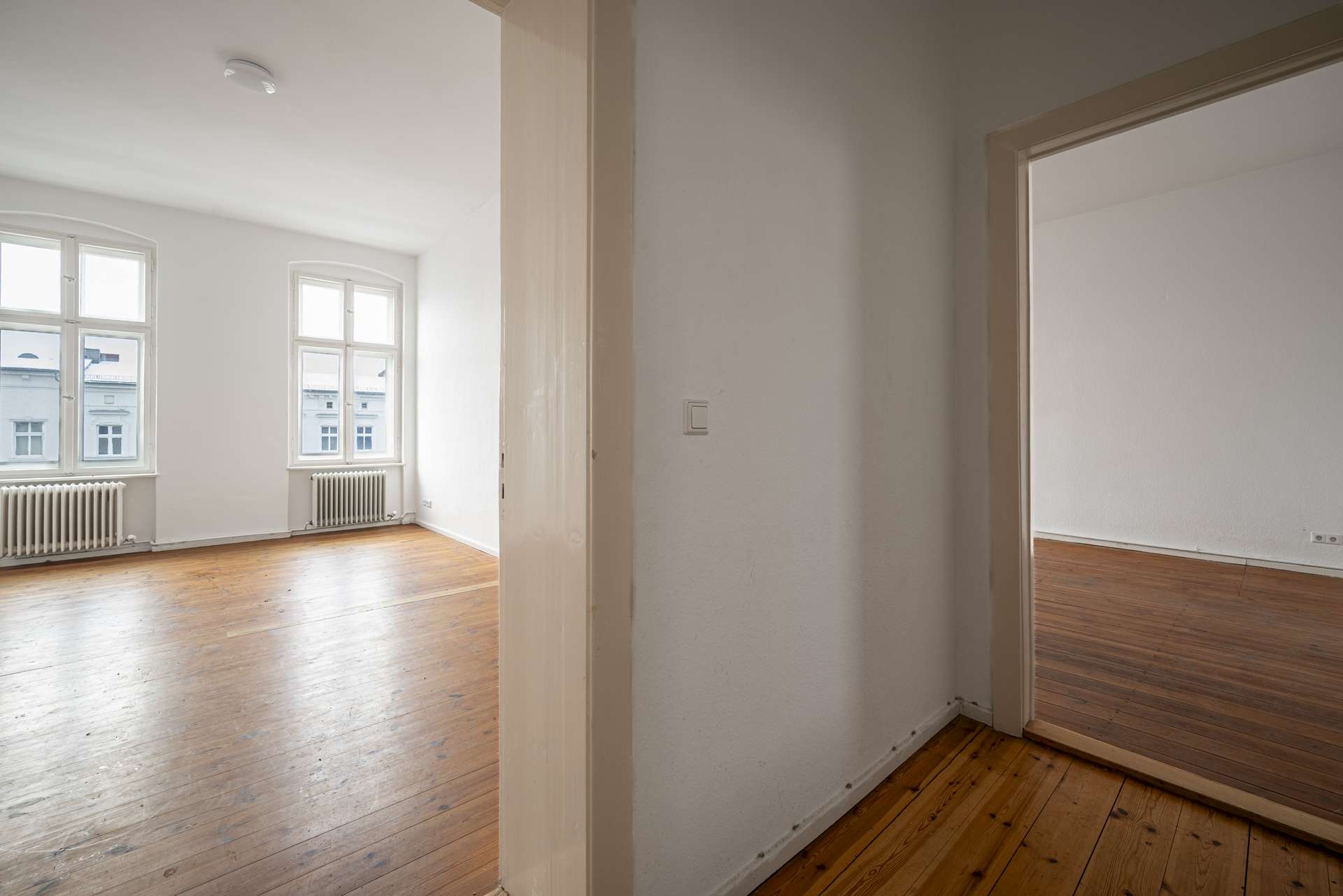 Sichtachse zwischen Wohn- und Schlafzimmer