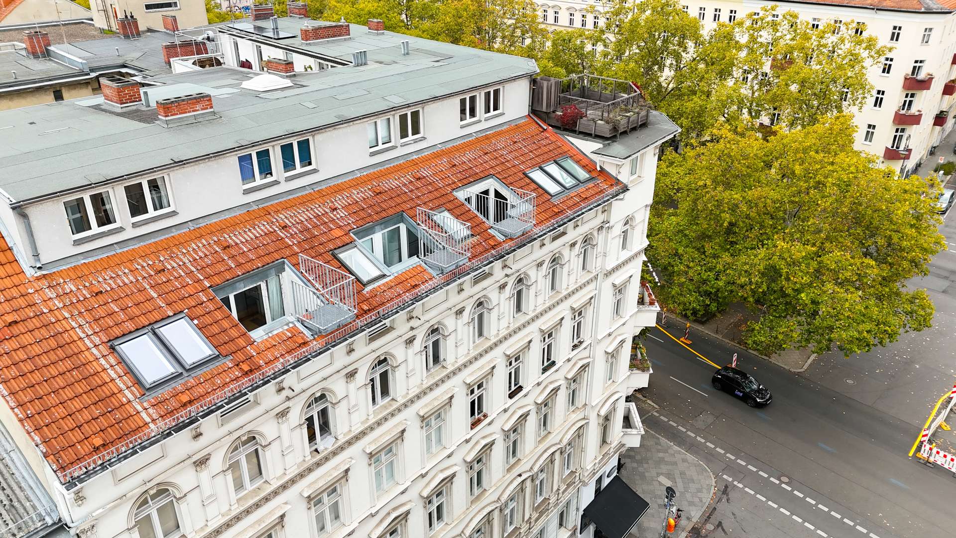 Dachterrassen Ansicht oben