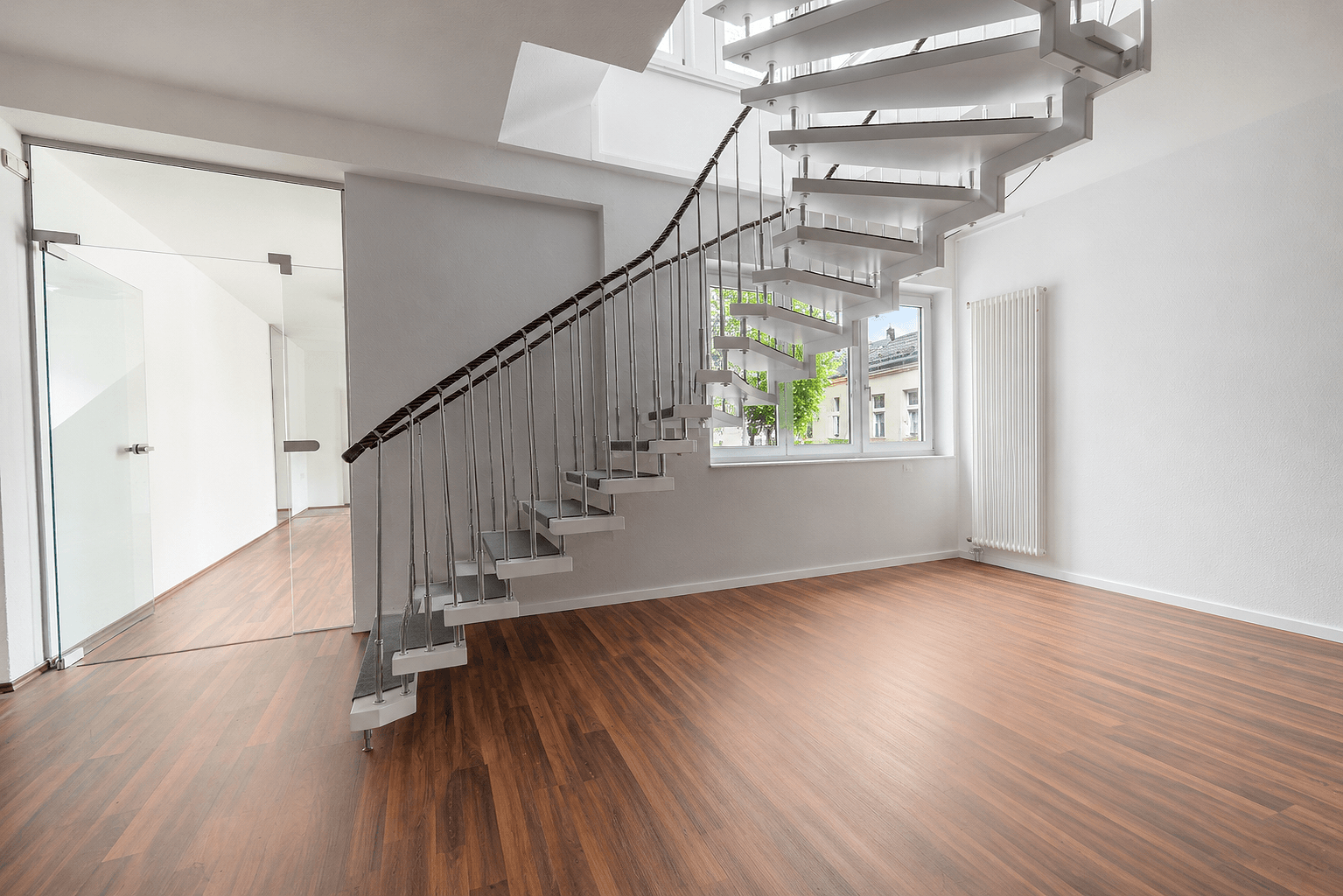 Treppe zum Dachgeschoss