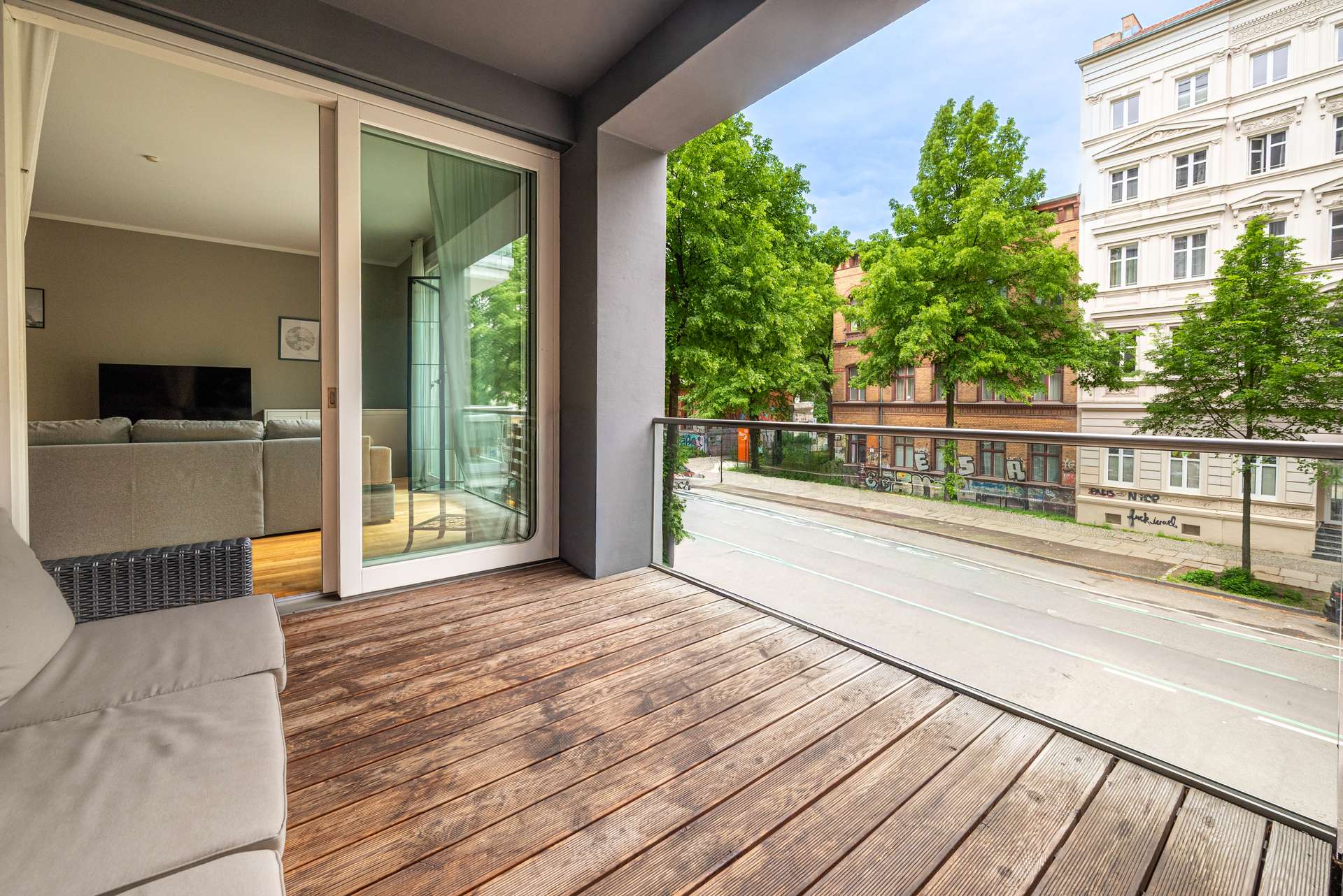 Balkon mit Su00fcd-West Ausrichtung