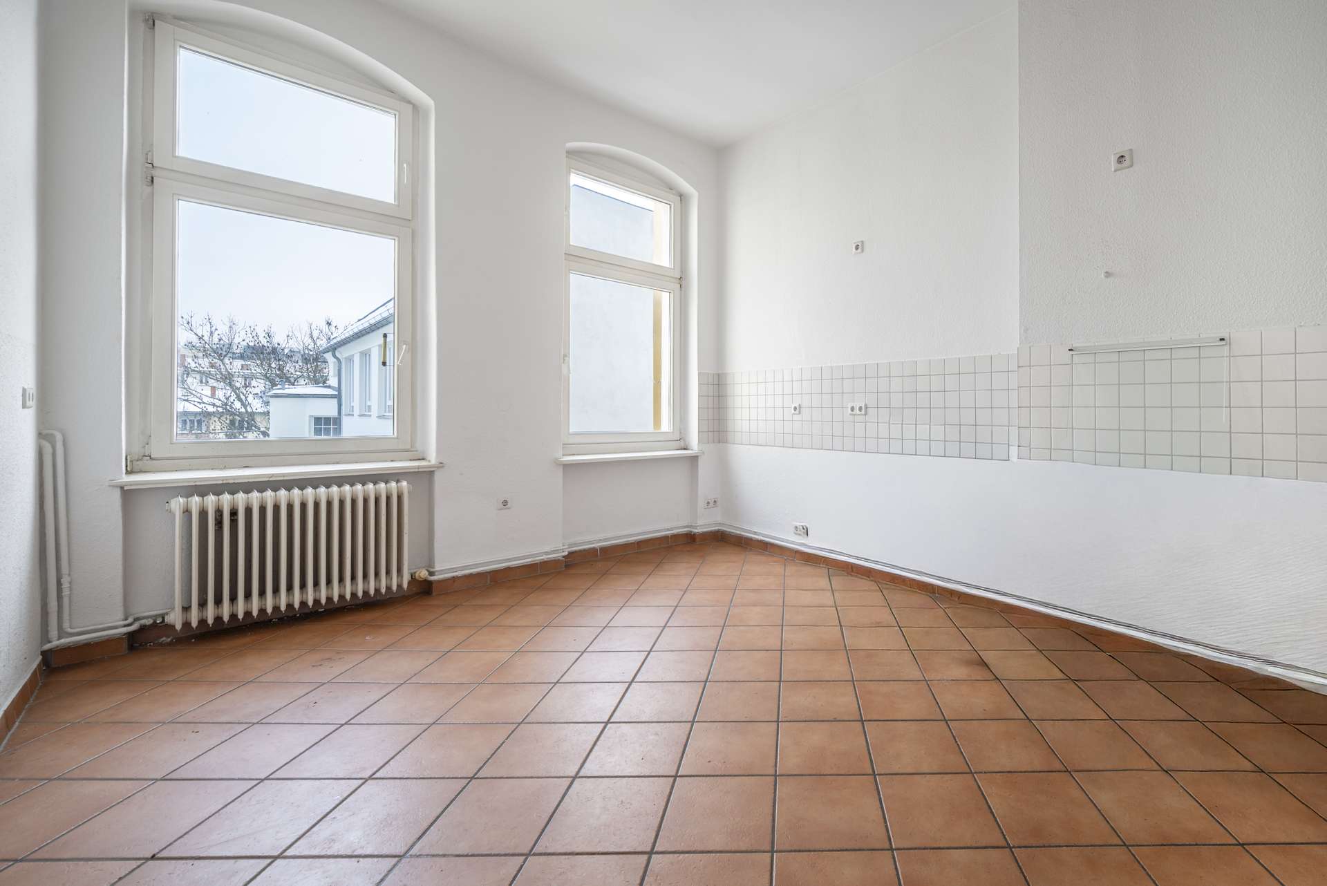 Grou00dfe Ku00fcche zum Innenhof ausgerichtet