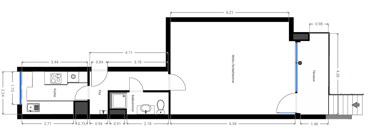Potenzial zur Selbstfinanzierung: Studio nahe Gesundbrunnen mit Balkon, Garten & Parkmöglichkeit