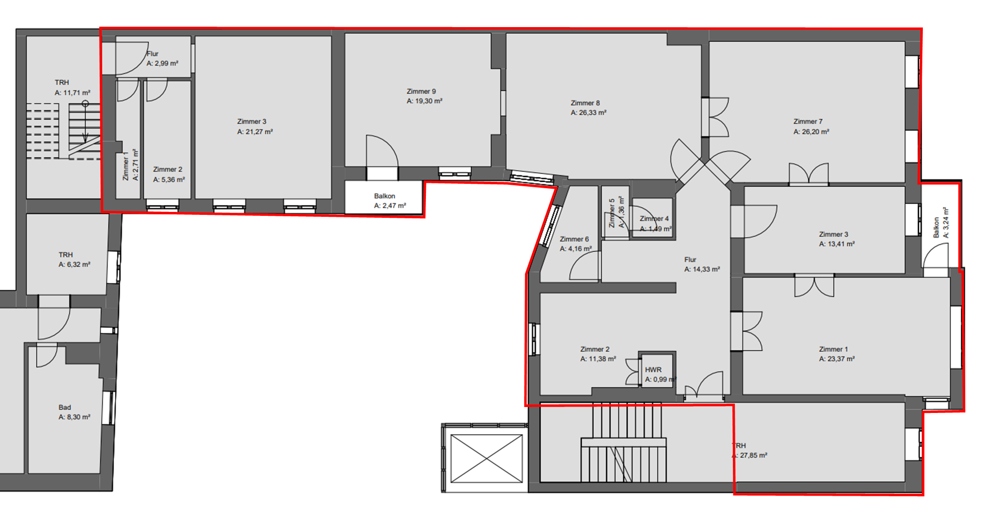 Repräsentative 8-Zimmer Praxisfläche nahe Kurfürstendamm – Büro / Praxis mieten Berlin Wilmersdorf