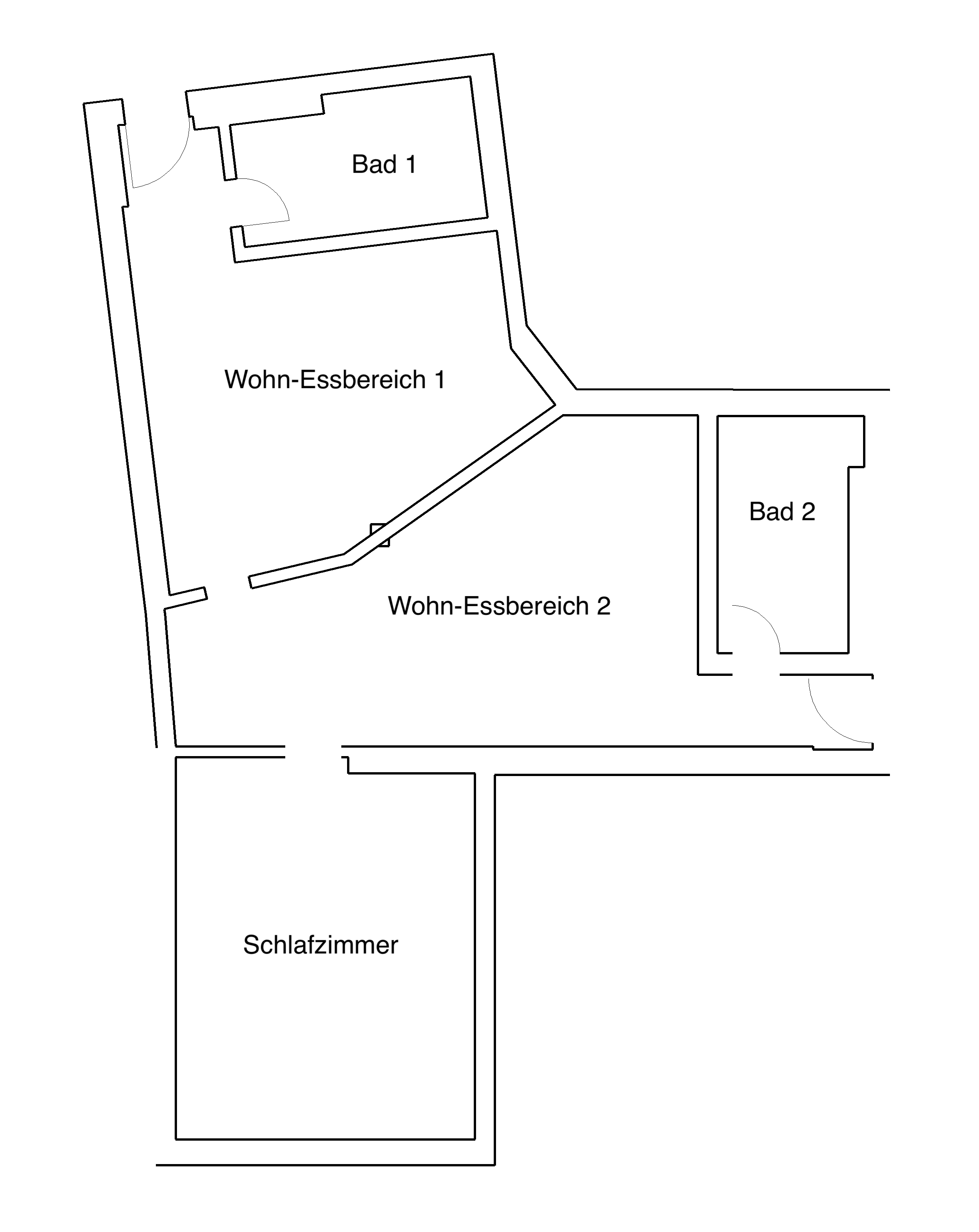 Drei-Zimmer-Penthousewohnung - VH DG mi. li.