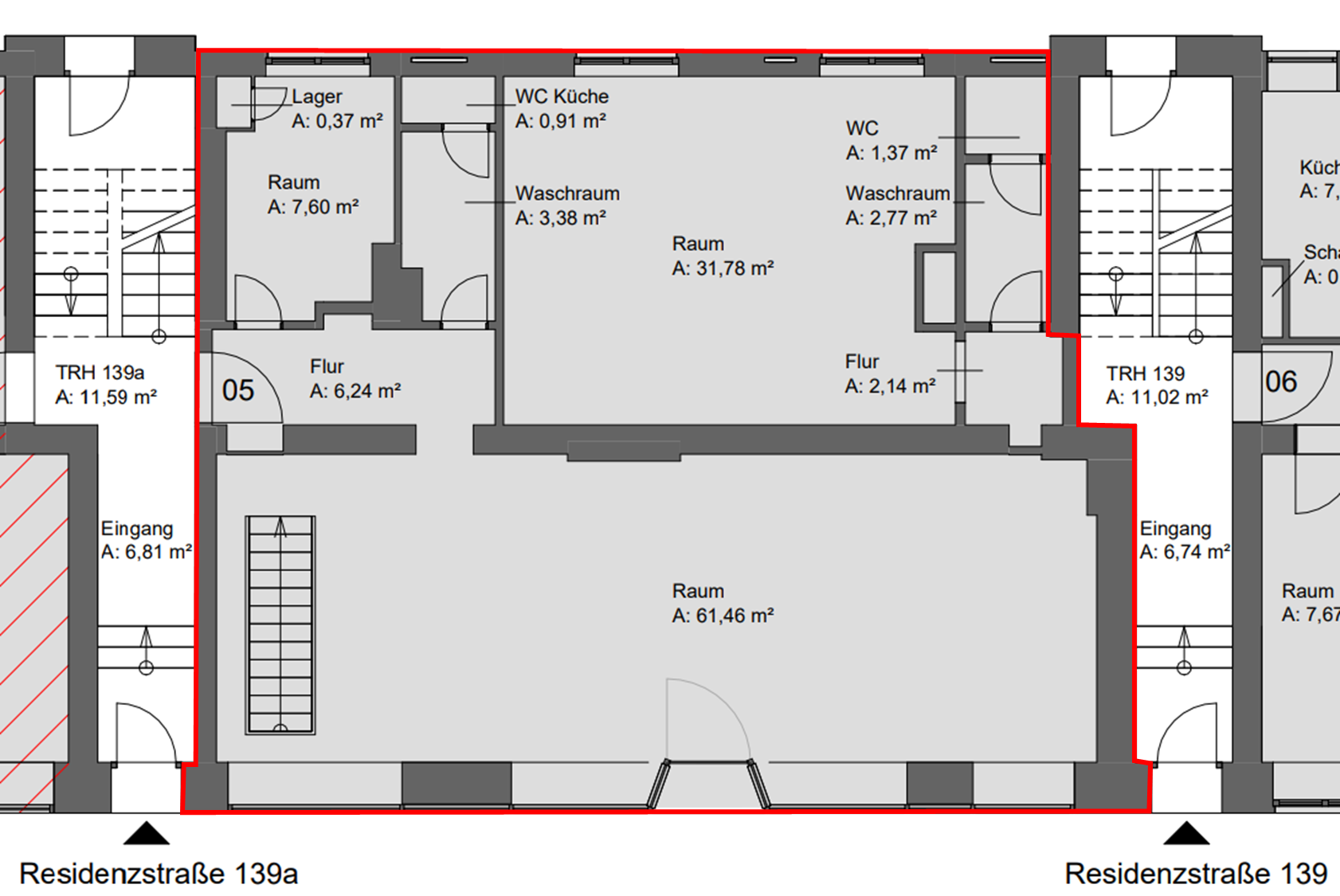 Direkt auf der Residenzstraße – provisionsfreie Ladenfläche mit ca. 20 m Front