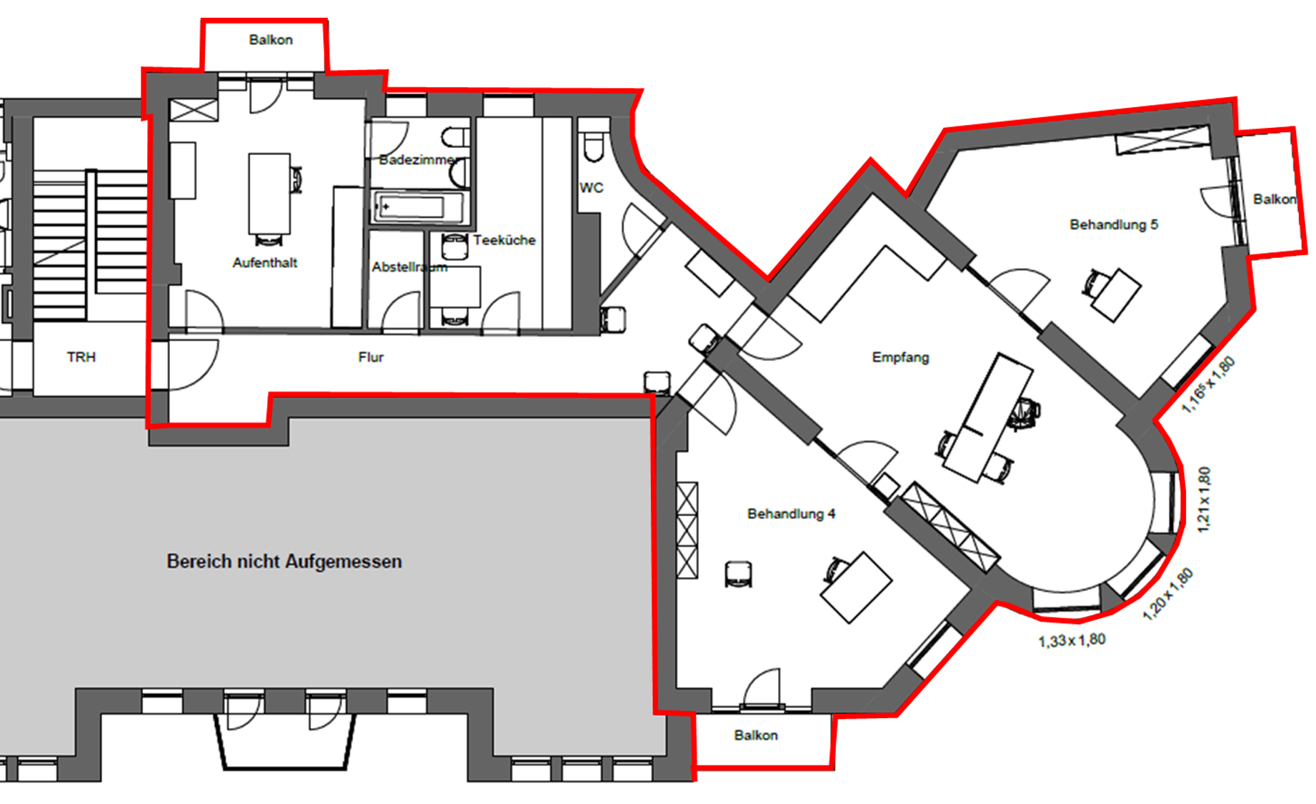Praxisfläche / MVZ in der Residenzstraße – ca. 175 m², repräsentativ ausbaubar
