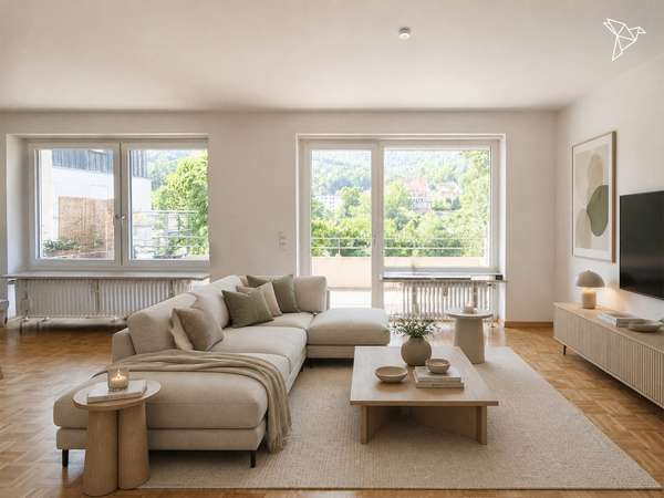 AUSSICHT, AMBIENTE, ANKOMMEN ☀️ 3-Zimmer-Wohnung mit Neckarblick in Ziegelhausen!