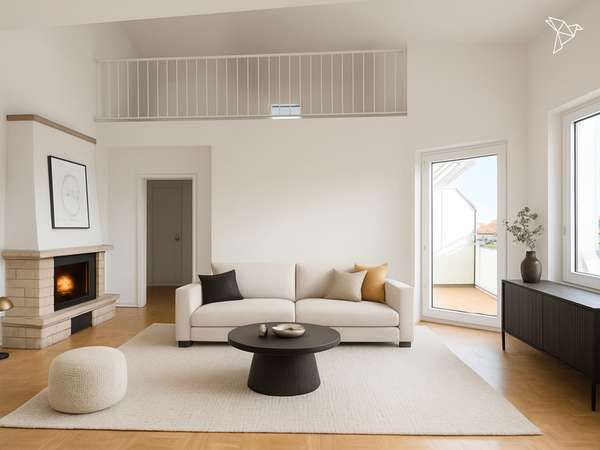 ZU HAUSE IN FRANKFURT 🏡 Charmante Maisonette mit Kamin und Balkon in Frankfurt-Nied!