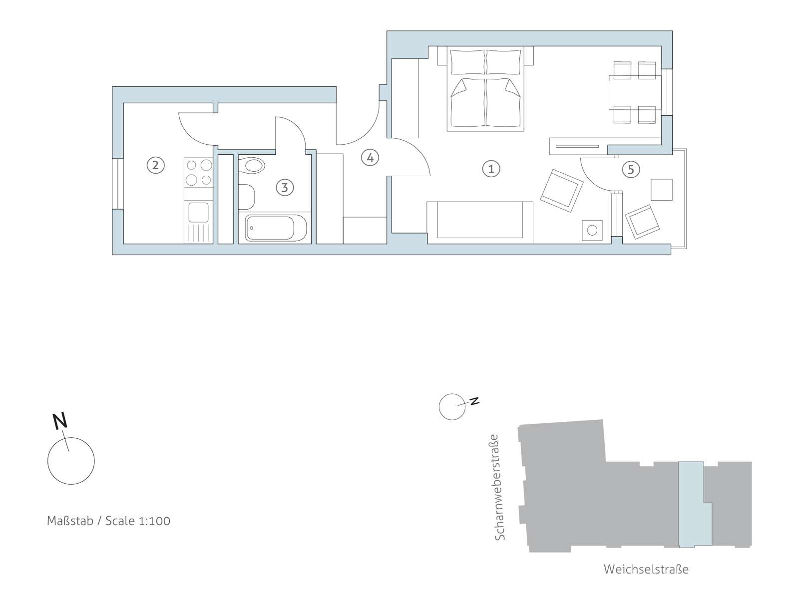 Grundriss WE 27 | Weichselstraße
