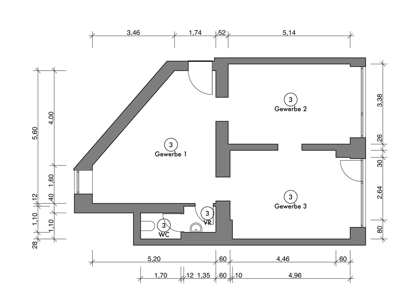 Floor plan commercial unit 03 | Erasmusstraße